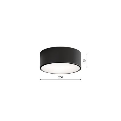 Plafonnier de salle de bain avec détecteur CLEO 1xE27/40W/230V d. 20 cm noir
