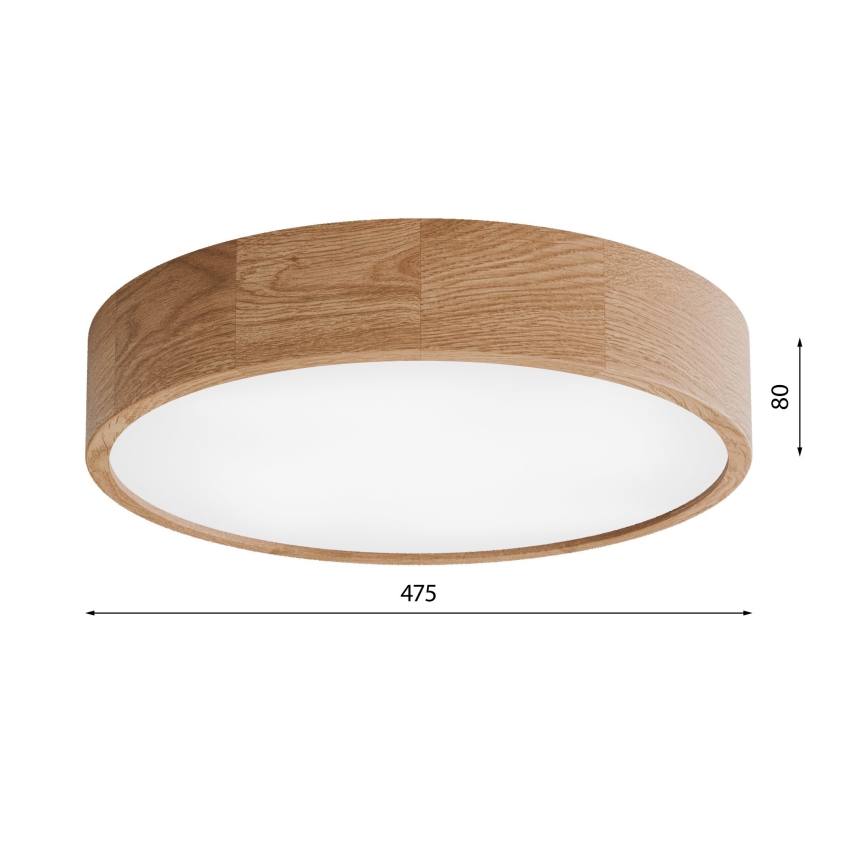 Plafonnier de salle de bain CLEO 4xE27/24W/230V IP54 diam. 47,5 cm chêne