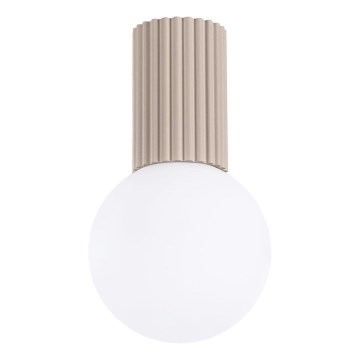 Plafonnier de salle de bain HALO 1xG9/8W/230V d. 12 cm IP44 beige