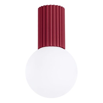 Plafonnier de salle de bain HALO 1xG9/8W/230V d. 12 cm IP44 rouge