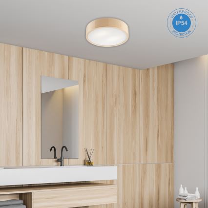 Plafonnier de salle de bain NATURAL 3xE27/15W/230V IP54 pin ø 37 cm