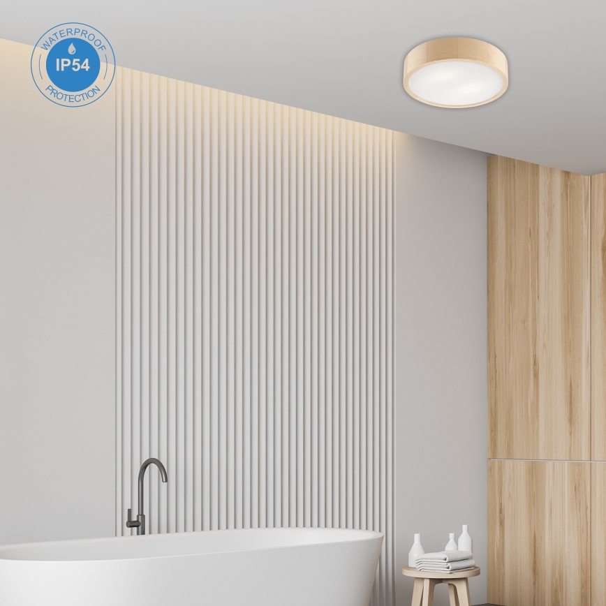 Plafonnier de salle de bain NATURAL 3xE27/15W/230V IP54 pin ø 37 cm