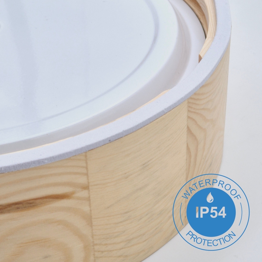 Plafonnier de salle de bain NATURAL 3xE27/15W/230V IP54 pin ø 37 cm