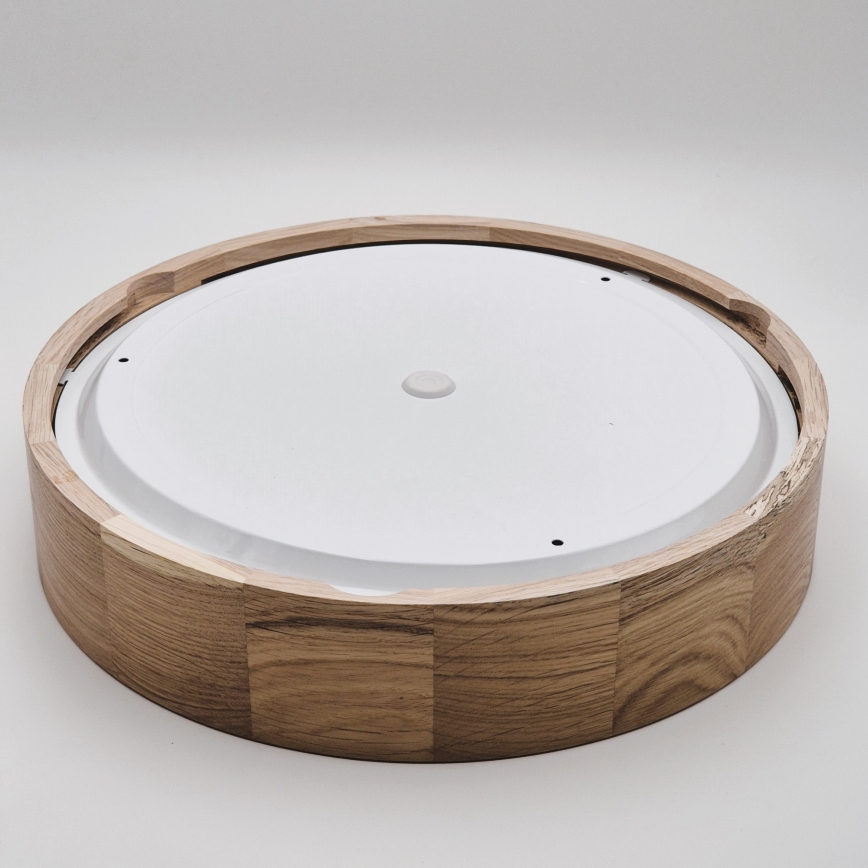 Plafonnier de salle de bain OAK 3xE27/15W/230V chêne ø 37 cm IP54