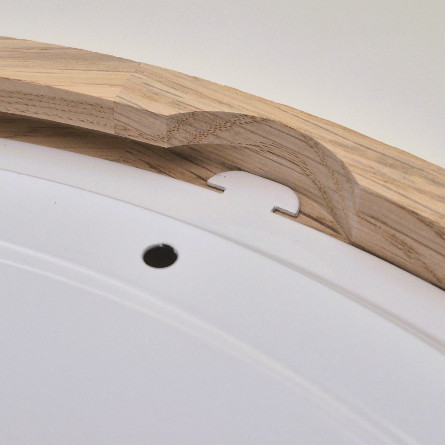 Plafonnier de salle de bain OAK 3xE27/15W/230V chêne ø 37 cm IP54