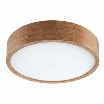 Plafonnier de salle de bain OAK 3xE27/15W/230V chêne ø 37 cm IP54