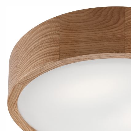 Plafonnier de salle de bain OAK 3xE27/15W/230V chêne ø 37 cm IP54