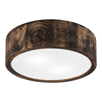 Plafonnier de salle de bain OAK SMOKY 2xE27/15W/230V IP54 ø 27,5 cm chêne/marron
