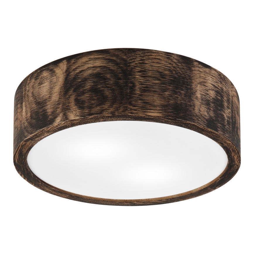 Plafonnier de salle de bain OAK SMOKY 2xE27/15W/230V IP54 ø 27,5 cm chêne/marron