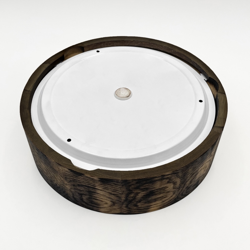 Plafonnier de salle de bain OAK SMOKY 2xE27/15W/230V IP54 ø 27,5 cm chêne/marron