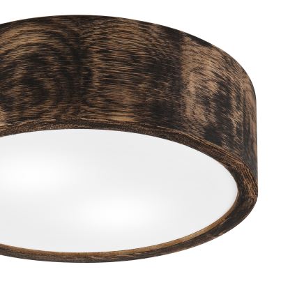 Plafonnier de salle de bain OAK SMOKY 2xE27/15W/230V IP54 ø 27,5 cm chêne/marron