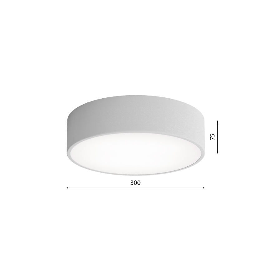 Plafonnier de salle de bains avec détecteur CLEO 2xE27/24W/230V Ø 30 cm gris IP54
