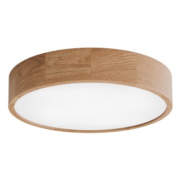 Plafonnier de salle de bains avec détecteur CLEO 4xE27/24W/230V diam. 47,5 cm IP54 chêne