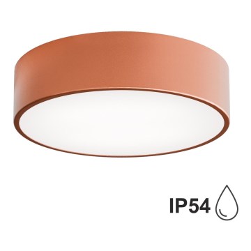 Plafonnier de salle de bains CLEO avec capteur 2xE27/24W/230V Ø 30 cm cuivré IP54