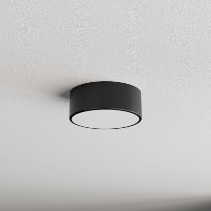 Plafonnier de salle de bains CLEO avec détecteur 1xE27/24W/230V Ø 20 cm IP54 noir