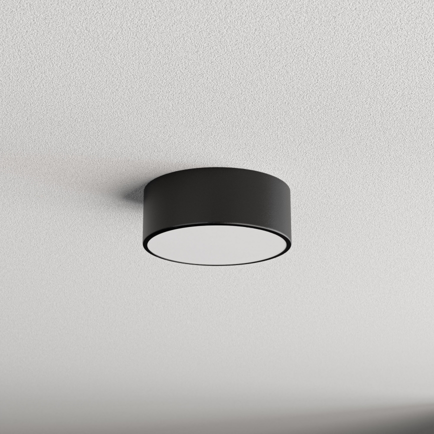 Plafonnier de salle de bains CLEO avec détecteur 1xE27/24W/230V Ø 20 cm IP54 noir