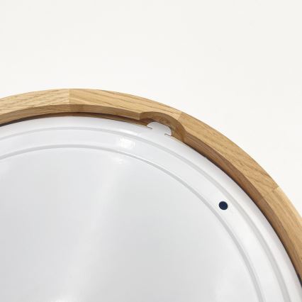 Plafonnier de salle de bains LINARO 2xE27/15W/230V IP54 finition chêne Ø 27 cm