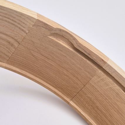 Plafonnier de salle de bains OAK 3xE27/15W/230V, finition chêne, Ø 37 cm, IP54