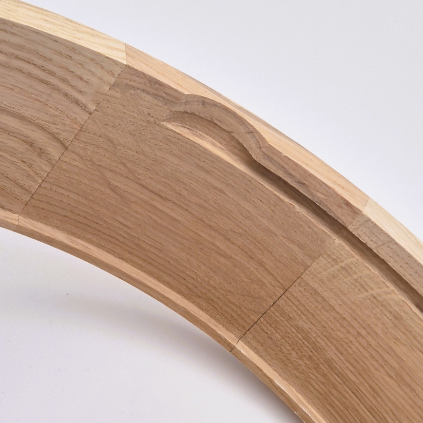 Plafonnier de salle de bains OAK 3xE27/15W/230V, finition chêne, Ø 37 cm, IP54