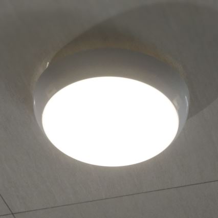 Plafonnier de secours avec détecteur LED/8W/16W/20W/230V IP65 3000/4000/6500K d. 32 cm