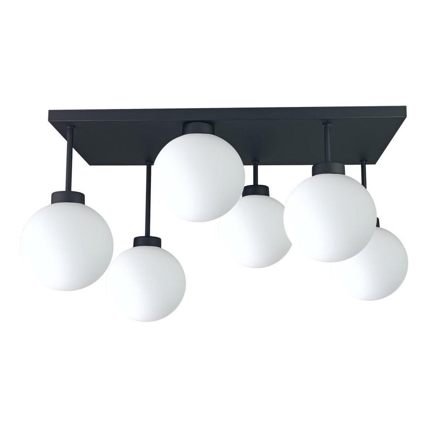 Plafonnier DEA 6xE14/60W/230V noir/blanc