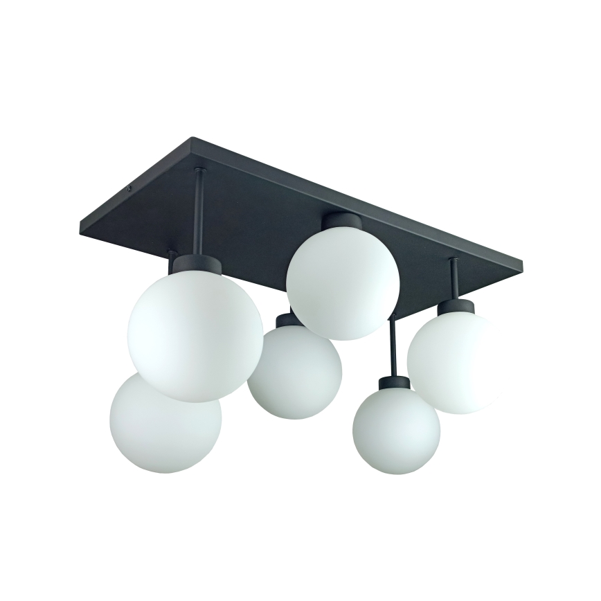 Plafonnier DEA 6xE14/60W/230V noir/blanc