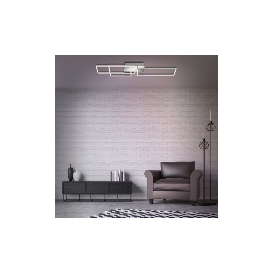 Plafonnier dimmable LED 42W/230V 3000K chrome mat