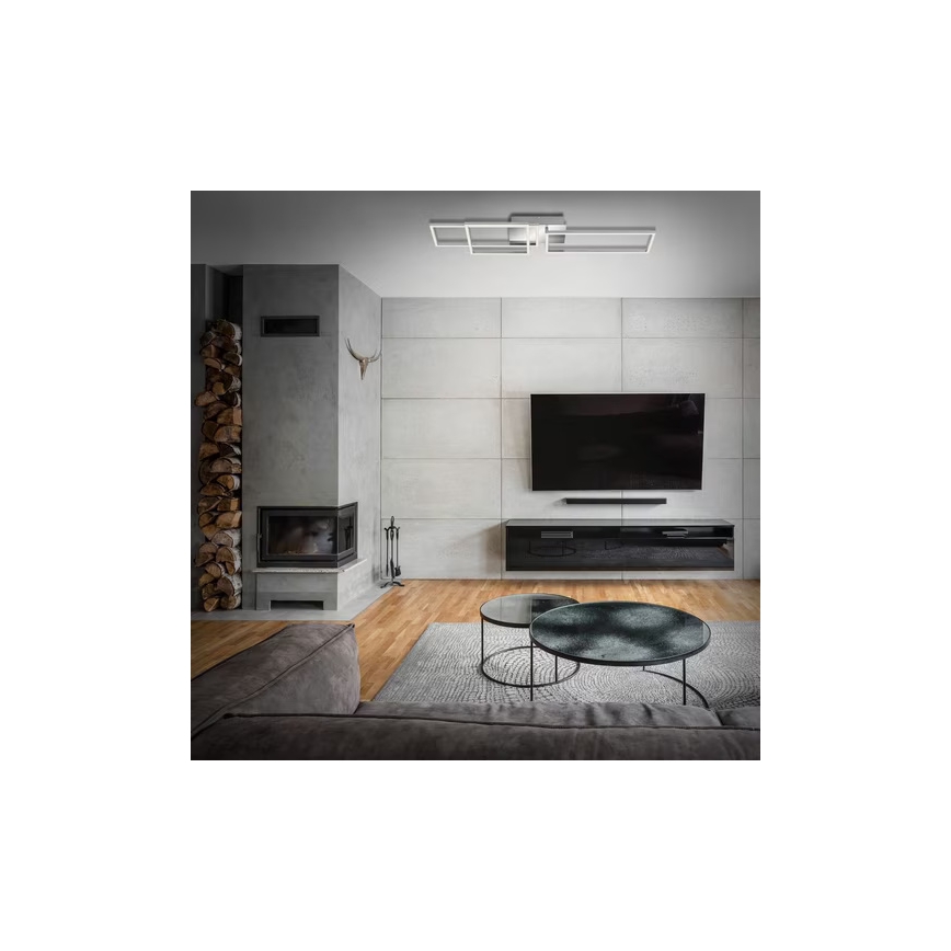 Plafonnier dimmable LED 42W/230V 3000K chrome mat