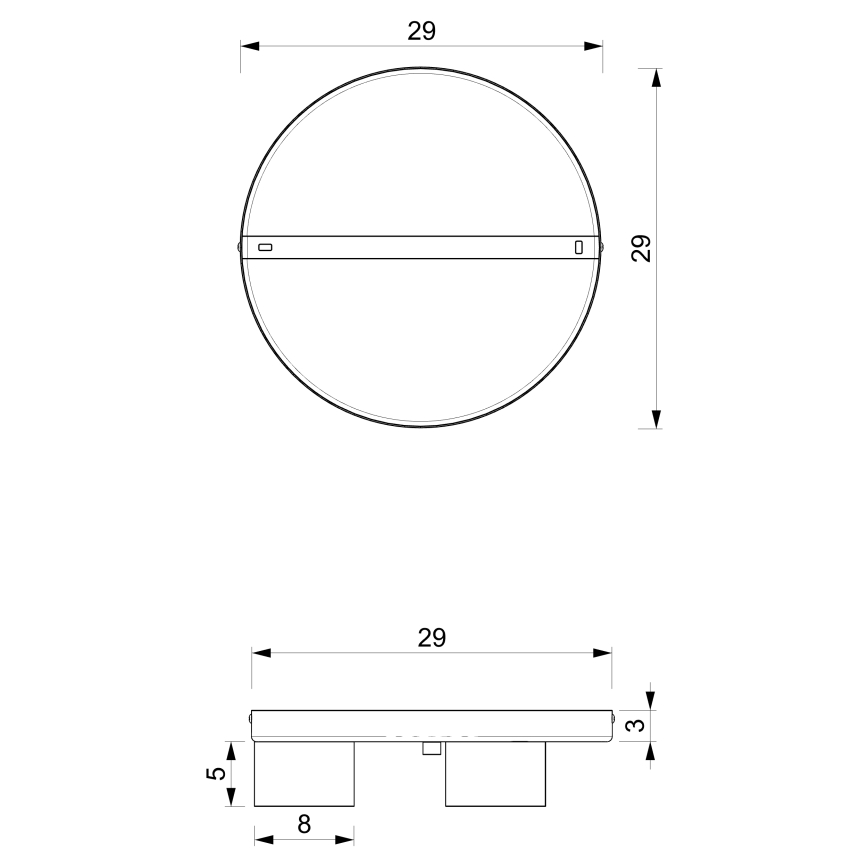 Plafonnier DIXIE 3xGX53/11W/230V blanc