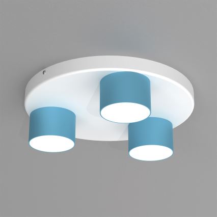 Plafonnier DIXIE 3xGX53/11W/230V bleu
