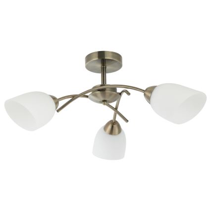 Plafonnier DONNA 3xE27/60W/230V patine