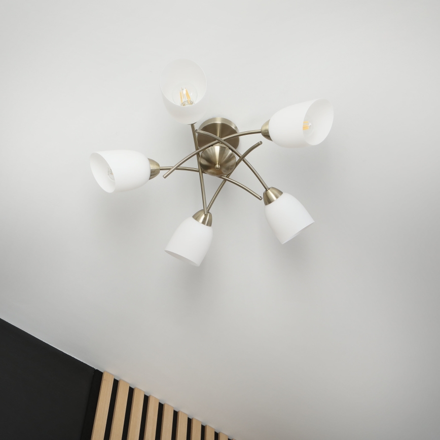 Plafonnier DONNA 5xE27/60W/230V patine