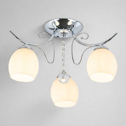 Plafonnier ELLA 3xE27/15W/230V chrome brillant