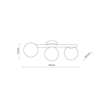 Plafonnier ELYON 3xG9/10W/230V en pin
