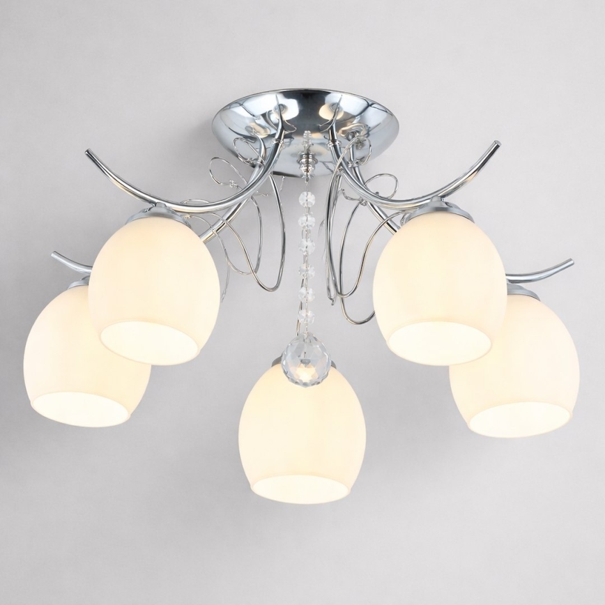 Plafonnier en applique ELLA 5xE27/15W/230V chrome brillant