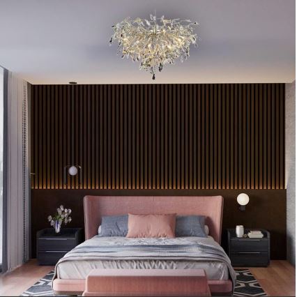 Plafonnier en cristal 12xG9/40W/230V chrome brillant