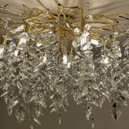 Plafonnier en cristal 12xG9/40W/230V doré