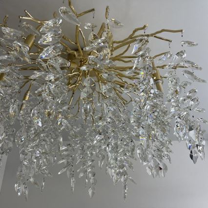 Plafonnier en cristal 12xG9/40W/230V doré