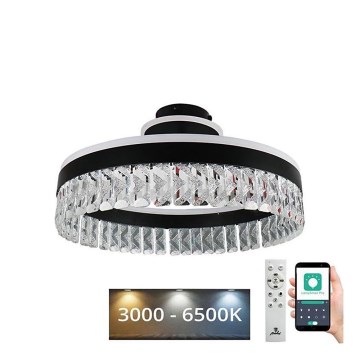 Plafonnier en cristal à intensité variable LED/75W/230V 3000-6500K noir + télécommande