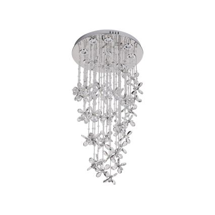 Plafonnier en cristal LED SAMOA LED/30W/230V Ø 40 cm chrome brillant + télécommande