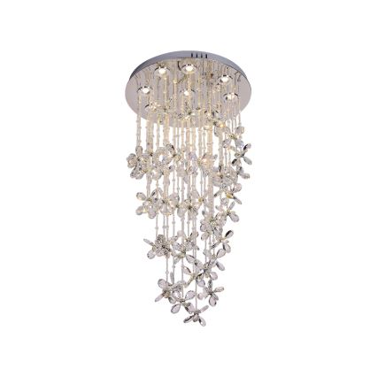 Plafonnier en cristal LED SAMOA LED/30W/230V Ø 40 cm chrome brillant + télécommande