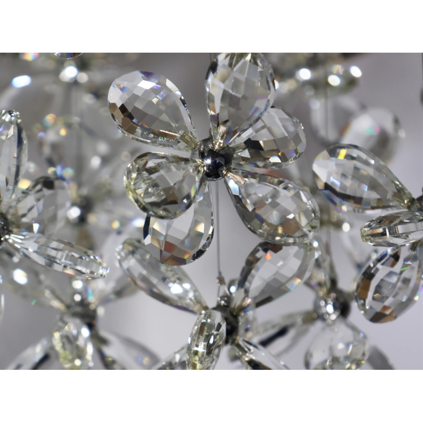Plafonnier en cristal LED SAMOA LED/30W/230V Ø 40 cm chrome brillant + télécommande