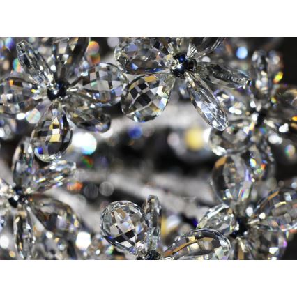 Plafonnier en cristal LED SAMOA LED/30W/230V Ø 40 cm chrome brillant + télécommande