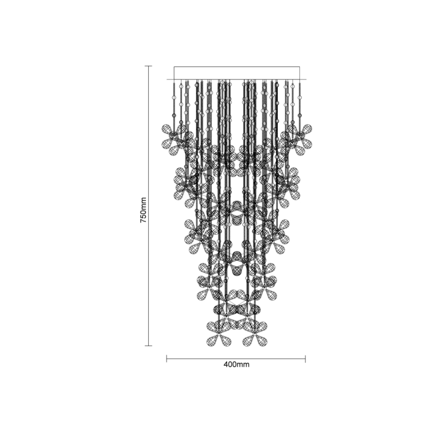 Plafonnier en cristal LED SAMOA LED/30W/230V Ø 40 cm chrome brillant + télécommande