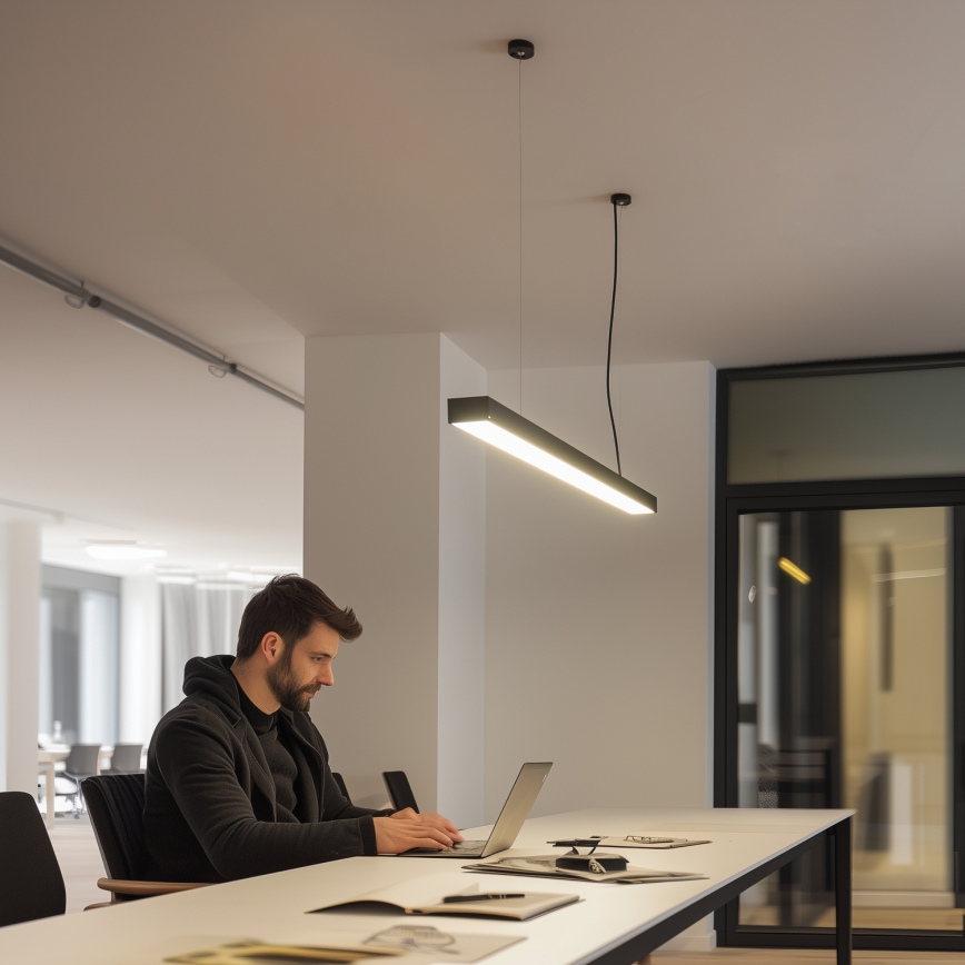 Plafonnier en saillie CYNIDECO LED/45W/230V 4000K noir