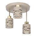 Plafonnier en saillie ELEN 3xE27/35W/230V beige/doré