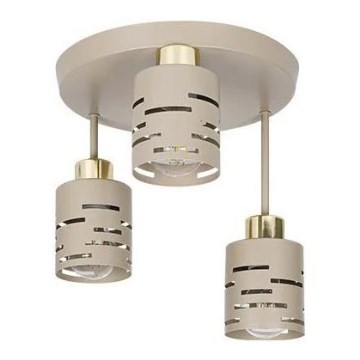 Plafonnier en saillie ELEN 3xE27/35W/230V beige/doré