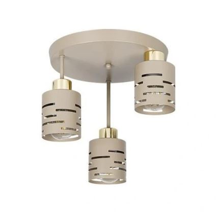 Plafonnier en saillie ELEN 3xE27/35W/230V beige/doré
