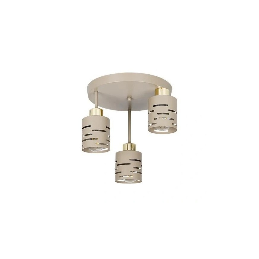 Plafonnier en saillie ELEN 3xE27/35W/230V beige/doré
