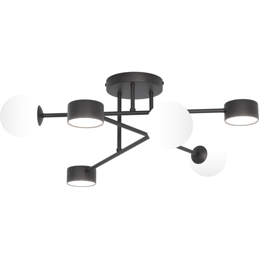 Plafonnier en saillie HOLON 3xG9/8W/230V + 3xGX53/12W, noir